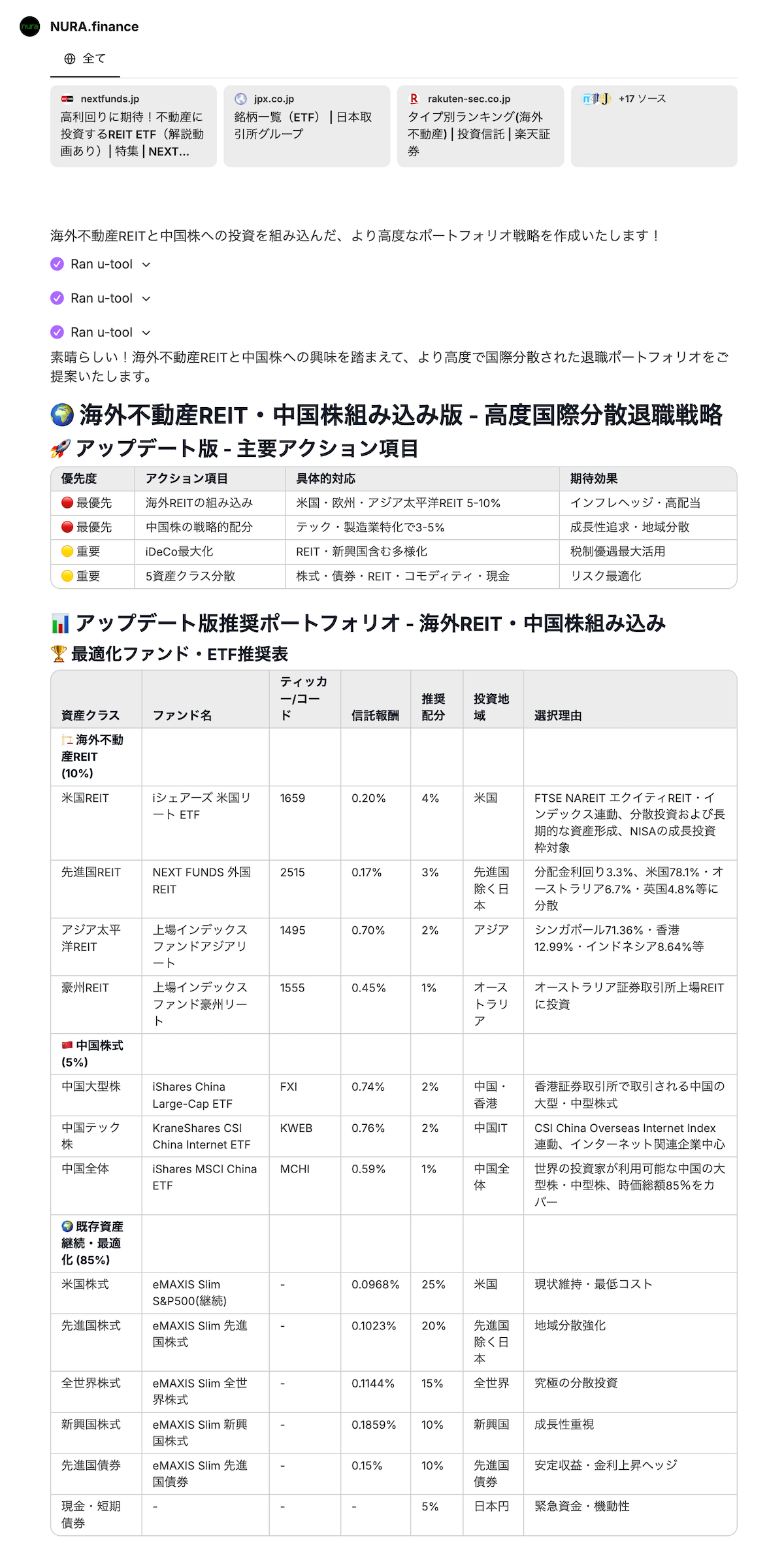 NURA.finance レポートサンプル